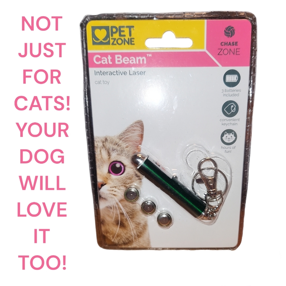 NEW PET ZONE ®️ CAT BEAM ™️ INTERACTIVE LASER CHASER CAT & DOG TOY